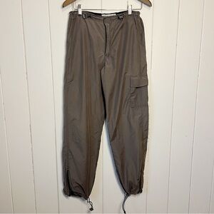 Filter Y2K Grey Cargo Parachute Pants.